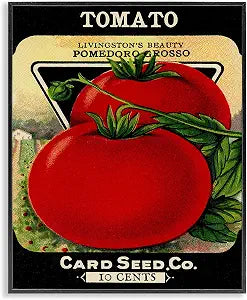 Vintage Garden Tomato Farmhouse, 11 x 14 Inch Framed Gicle Print