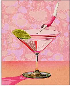 Cocktail Diver Vintage Kitchen, 24 x 30 Inch Canvas Wall Art