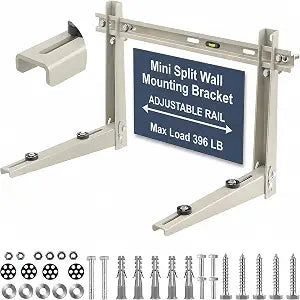 Heavy Duty Mini Split Wall Mounting Bracket, 396 lb, Fits 700012000 BTU AC