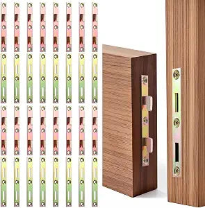 16 Sets Metal Bed Rail Fasteners, 5 Inch Heavy Duty Bed Rail Brackets with Screws, Heavy Duty Hardware Frame Replacement Parts for Furniture Wood