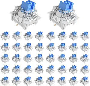 Outemu 108Pcs Keyboard Clickers for 3D Prints,Clicky Blue Keyboard Switches