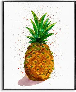 Speckled Pineapple Tropical Fruit, 11 x 14 Inch Framed Gicle Print