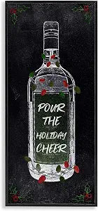 Holiday Cheer Bottle Letter Print, 10 x 24 Inch Framed Gicle Print
