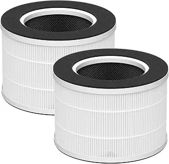 2 Pack TD-1500 Replacement Filters for Tredy TD1500 TD-1500BM Air Purifier