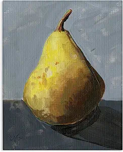 Stupell Industries Abstract Shadowed Pear, 16 x 20 Inch Canvas Wall Art