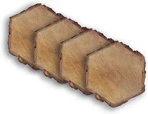 Coasters Set of 4 4" x 4" Heat-Resistant Drink Coasters for Dining Table Set Modern, Farmhouse & Boho Decor Protects Surfaces from Spills & Heat Kitchen & Dining Room Table Accessories