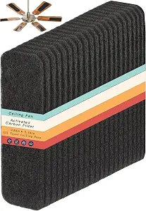 21 Pack Ceiling Fan Filter for Fan Blades Air Purifier Pads,Guest Room Fan Essentials,Activated Carbon Fan Filter,Ceiling Fan Cleaner