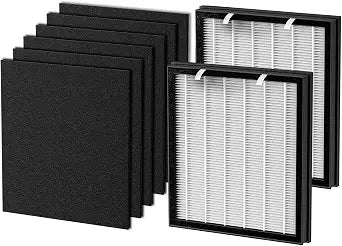 Trucozie T554 Air Purifier Replacement Filter and 4 Washable Pre-Filters for Trucozie T554 Air Purifier, Original Version, 2 Pack