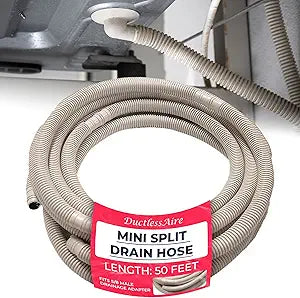 Ductless HVAC Mini Split Drain Hose - Flexible Condensate Line (5/8" 50ft)