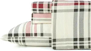 Pointehaven 180 GSM Brushed Cotton Flannel Sheet Sets (Kensington, King (U.S. Standard))