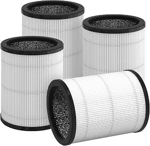 KJ80 Replacement Filter Compatible with Druiap KJ80 Air Purifier, Compared to Part# AF3080, 3-in-1 Filters4-Pack