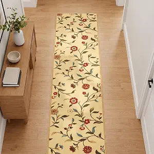 Ottomanson 3x8 Hallway Runner Rug Kitchen Rugs with Rubber Backing