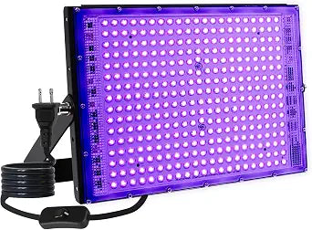 300W LED Blacklight, UV Black Lights for Glow Party, IP65 Waterproof Outdoor UV Floodlight for Black Light Party,Body Painting,Fluorescent Painting,Birthday Parties,Halloween