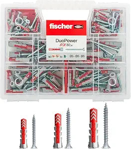 Fischer 544546 Duopower Universal Dowels Kit with Screw, Transparent