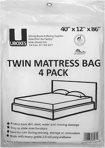 UBoxes Twin Mattress Moving Covers, 4 Pack
