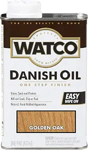 Watco 65151H Danish Oil Wood Finish, Pint, Golden Oak