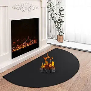 TOHONFOO Fireplace Mat for Home Protection, 3'6'' x 2' x 0.04'', Black