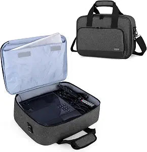 LUXJA Projector Large Bag with Protective 15.6" Laptop Sleeve, Black