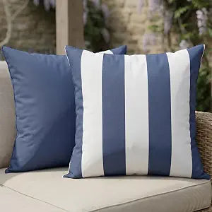 Decorative Outdoor Pillows Set of 2 - Waterproof 18x18 Throw Pillow Covers