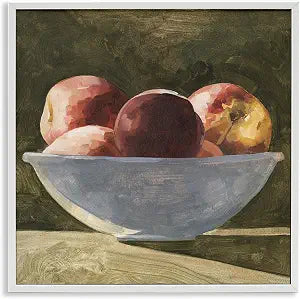 Shadowed Apples Still Life, 17 x 17 Inch Framed Gicle Print