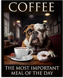 Stupell Industries Coffee Humor Dog Kitchen, 24 x 30 Inch Canvas Wall Art