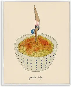 Swimmer with Pasta Bowl, 16 x 20 Inch Framed Gicle Print