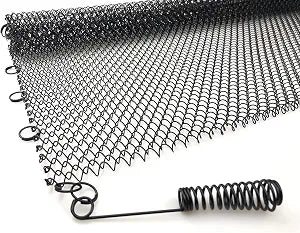 Sunshinecarpentry Fireplace Mesh Screen Curtain, Two Panels. Rod kit NOT Included(23" H x 24" W), Black