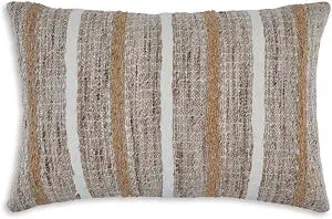 Signature Design by Ashley Decorative Striped Lumbar Throw Pillow