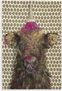 Hungry Farm Cattle Ice Cream, 13 x 19 Inch Mounted Print on Wall Plaque