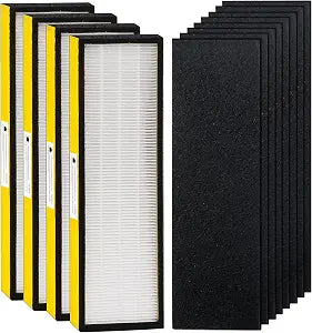FLT4825 Filter B Replacement Compatible with G-Guardian Air Purifier AC4825 AC4825E AC4825W AC4300 AC4800 AC4850 AC4900 by Techecook - 4 x True H13 Filters, 8 x Activated Carbon Pre-Filters