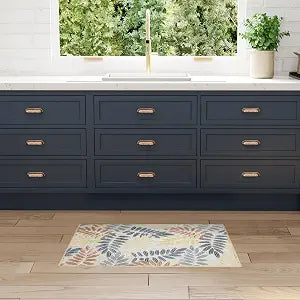 Nourison Home Aloha Ivory Blue 2'8" x 4' Area Rug - Easy Clean, Non Shedding, Bed Room, Living Room, Dining Room, Kitchen (3' x 4')