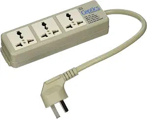 Ceptics Portable Travel Power Strip Charger 3 Universal Outlet Input From 100v-240v Power Sockets, Australia Cord