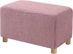 High Stretch Ottoman Cover Rectangular (X-Large, Pink