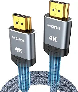 Highwings HDMI Cable 6.6 ft, 4K HDMI 2.0 HDR, Braided, ARC 3D HDCP 2.2
