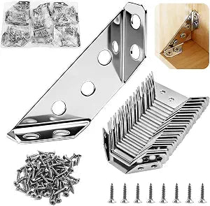 24-Pack Premium Stainless Steel Corner Brackets