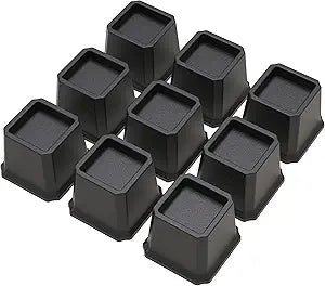 Bed Risers 3 Inch Set of 9, Heavy Duty Furniture Risers, Black
