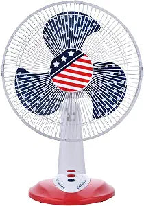 USA 250th Anniversary 12-Inch Oscillating Table Fan, Quiet, 3 Speeds