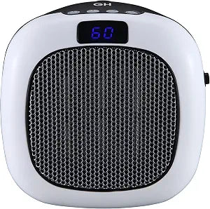 Good Housekeeping 750-Watt Plug-in Wall Mount Electric Space Heater with Adjustable Thermostat, Timer & Overheat Safety Protection