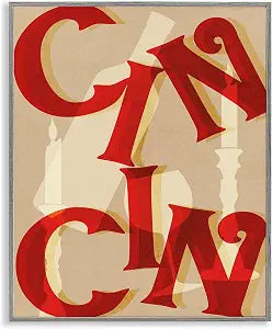 Cin Wine and Candles Kitchen, 11 x 14 Inch Framed Gicle Print
