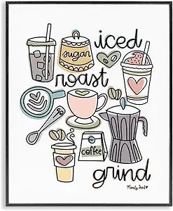 Coffee Types Trend Kitchen, 16 x 20 Inch Framed Gicle Print