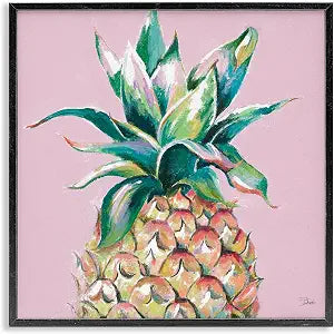 Stupell Industries 'Cropped Pineapple Pink Color Pop'| Framed Giclee Art
