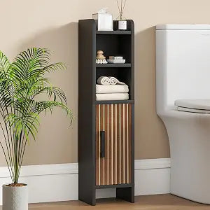Small Bathroom Storage Corner Floor Cabinet Narrow Toilet Paper Cabinet