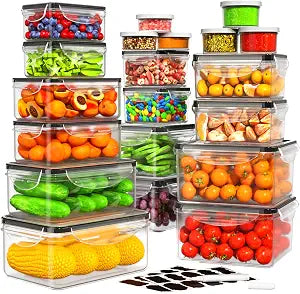 HOMETALL 40 PCS Food Storage Containers with Lids Airtight