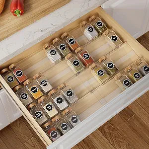 Spice Drawer Organizer Insert, 13"-26" Seasoning Organization, 8 Pcs