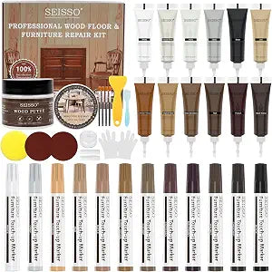 SEISSO Wood Furniture Repair Kit, Touch Up Markers Wood Fillers
