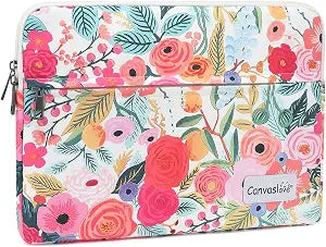 Floral Pattern Laptop Sleeve Case Cover with Pocket for MacBook Pro 14 inch and 14 inch-14.4 inch HP, Lenovo, Dell, ASUS, Acer Notebook Computer