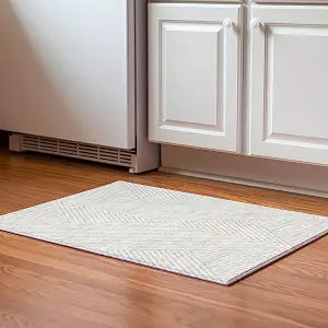 Addison Rugs Mayfield AMF937 Ivory 1'8" x 2'6" Indoor Premium Machine Washable Rug, Silky Soft, Easy Clean, Non Shedding, Bedroom, Living Room, Dining Room, Kitchen, Rug