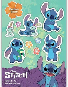 Disney Lilo and Stitch Decals - Set of 9 Lilo and Stitch Stickers for Kids and Adults - Vinyl Decals for Laptop, Tumbler, Water Bottle, Vehicles - Licensed Disney Stickers