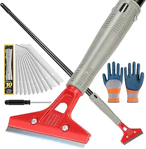 Floor Scraper Long Handle Heavy Duty, 30"-58" Long, 4" Wide Blade