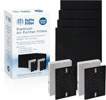 Fette Filter - HPA5200B / HPA5250 Air Purifier Replacement HEPA Filter Kit Compatible with Honeywell InSight Air Purifiers Model # HPA5200B / HPA5250, Part # HRF-R, HRFSC1, HRF-A200